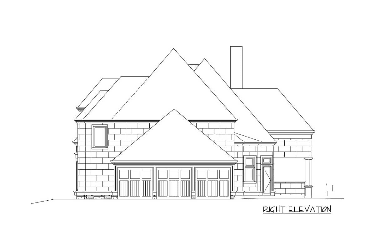 Plan 12264JL: Elegant Home Plan with 2 Master Suites - 3308 Sq Ft - Image #6 - European