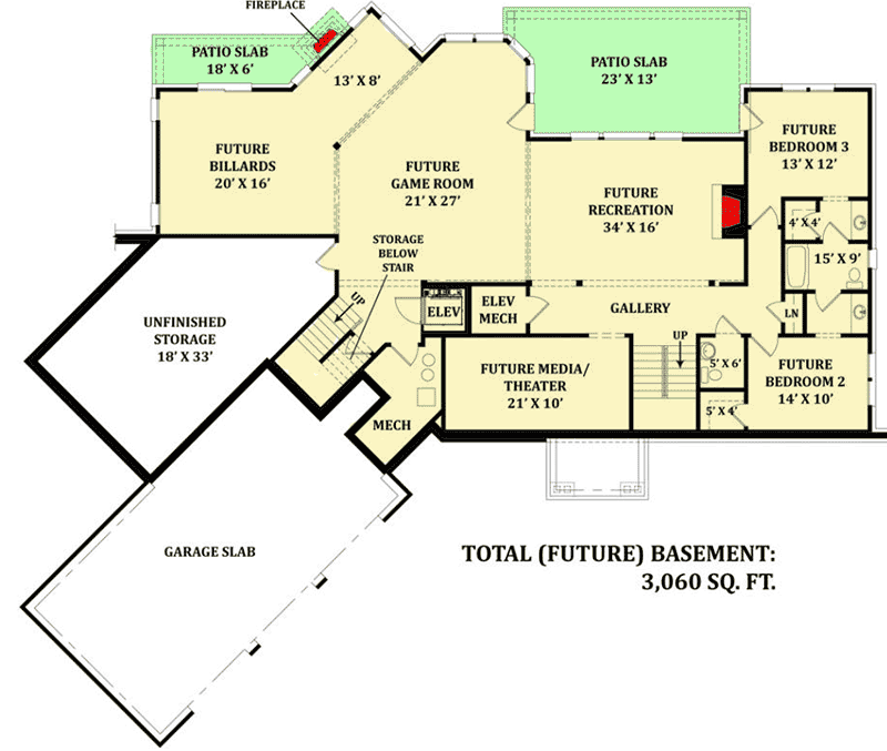 Plan 12268JL: One Story House Plan with Impressive Master Suite - 3260 Sq Ft - Floor Plan - Basement - Craftsman, Mountain, Ranch