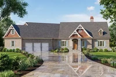 One Story House Plan with Impressive Master Suite - 3260 Sq Ft
