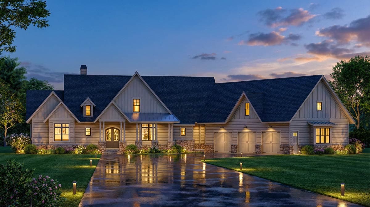 Plan 12276JL: Rustic Ranch With Bonus Upstairs Spaces - Image #3 - Country, Craftsman, Mountain, Ranch