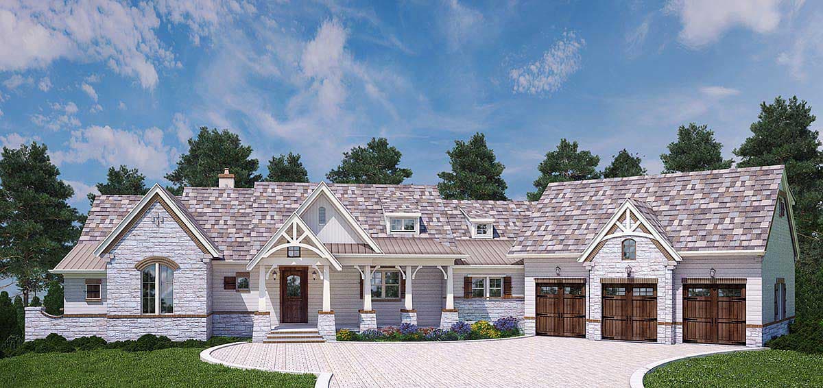 Plan 12279JL: Mountain Ranch with Expansion and Options - Image #4 - Craftsman, Mountain, Ranch