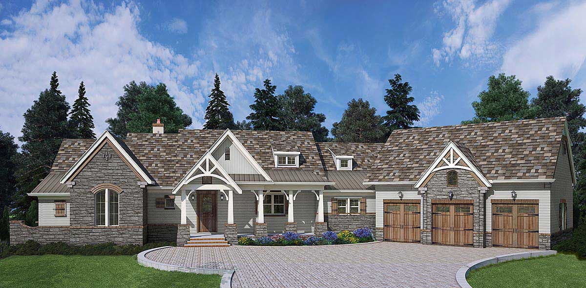 Plan 12279JL: Mountain Ranch with Expansion and Options - Image #5 - Craftsman, Mountain, Ranch