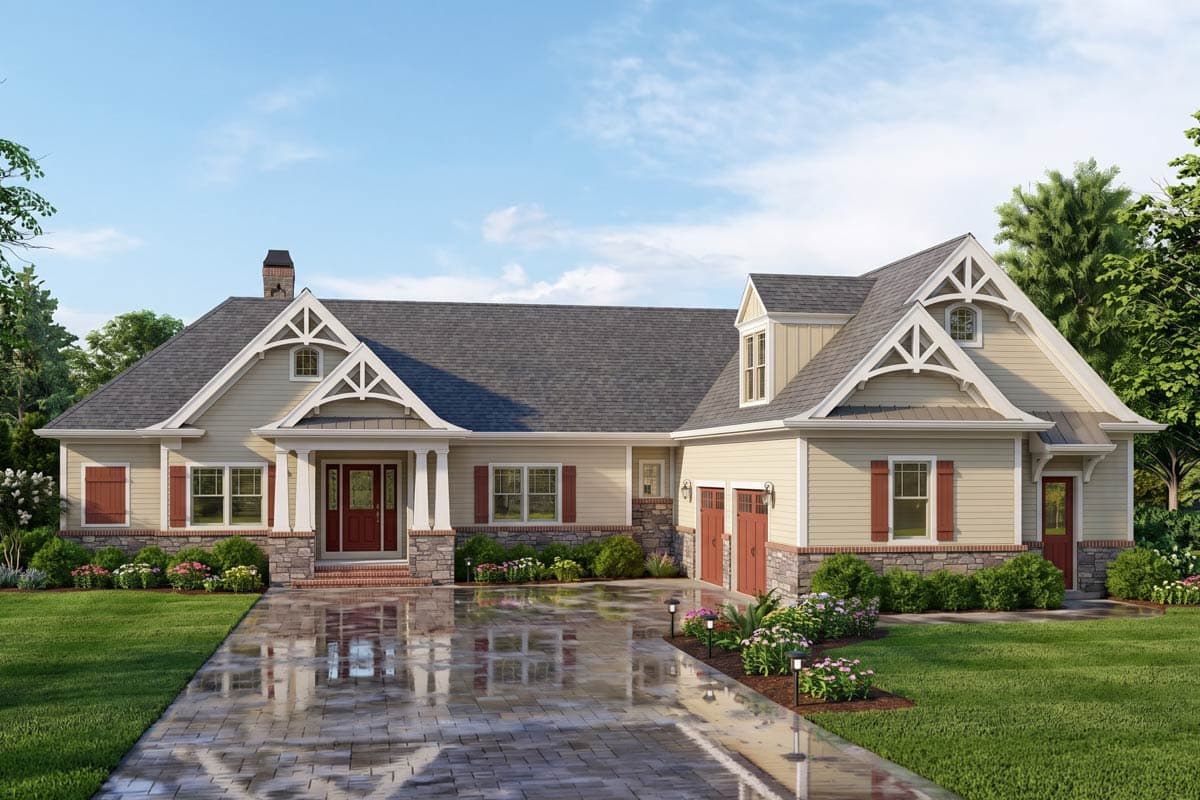 Plan 12281JL: Craftsman Ranch with Options - 2355 Sq Ft - Image #3 - Craftsman, Ranch