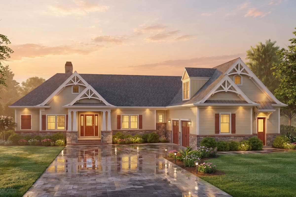 Plan 12281JL: Craftsman Ranch with Options - 2355 Sq Ft - Image #4 - Craftsman, Ranch