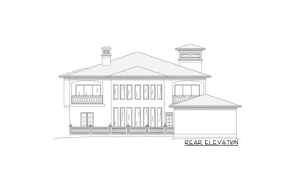Plan 12282JL: Tuscan Villa with 2 Master Suites and a 3-Car Garage - 3405 Sq Ft - Image #7 - European, Mediterranean, Spanish, Tuscan