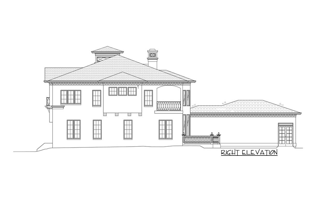 Plan 12282JL: Tuscan Villa with 2 Master Suites and a 3-Car Garage - 3405 Sq Ft - Image #8 - European, Mediterranean, Spanish, Tuscan