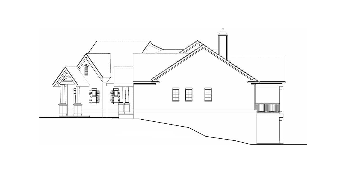 Plan 12283JL: Classic 3 Bed Design with Angled Garage and Bonus Expansion - 2619 Sq Ft - Image #6 - Mountain, Traditional