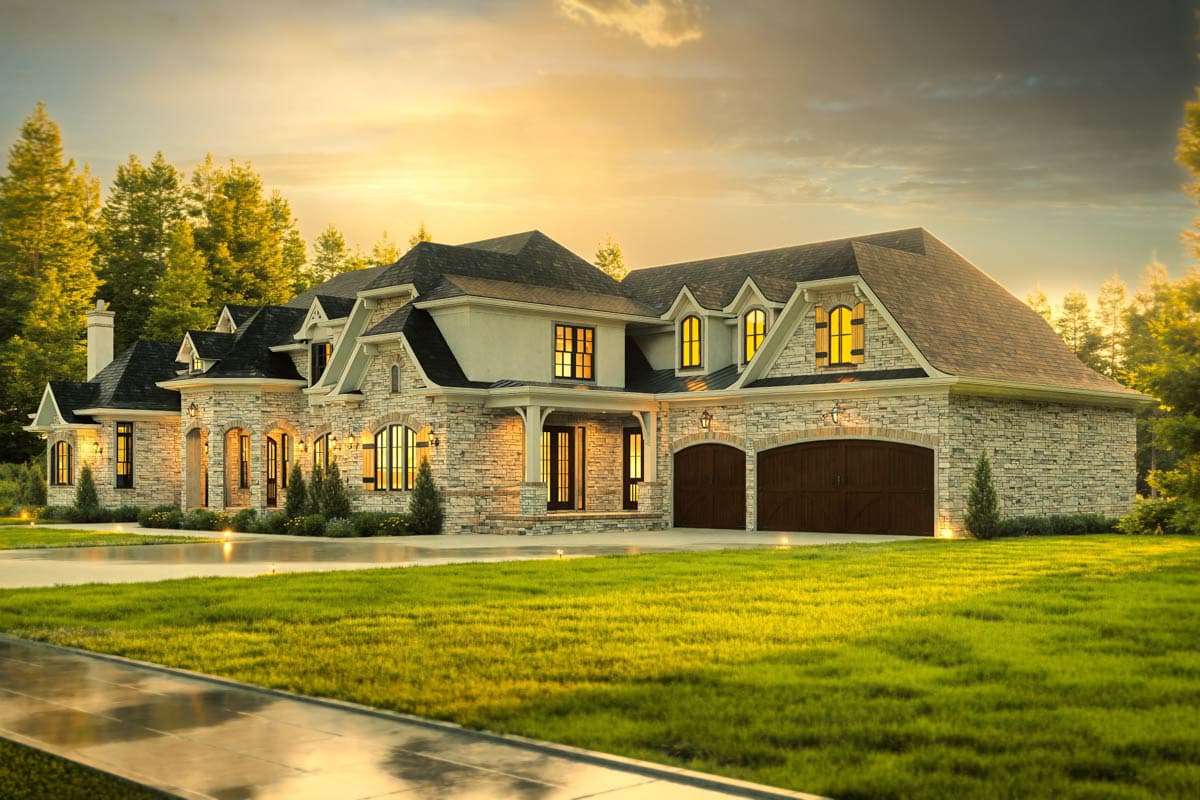 Plan 12287JL: Luxurious European House Plan with In-law Suite - Image #5 - European, French Country, Traditional