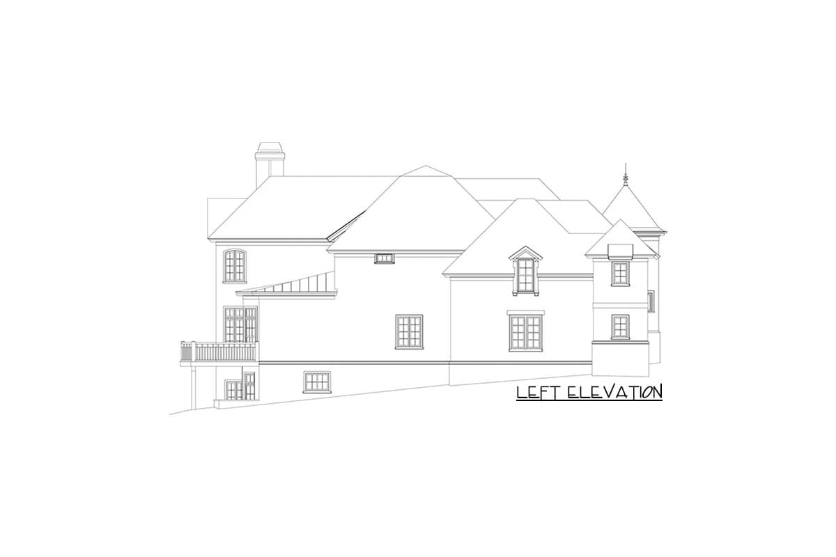 Plan 12292JL: European Castle with Two-Story Master Closet - Image #10 - European, French Country