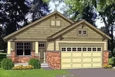 Classy 3 Bed Cottage House Plan - 1216 Sq Ft