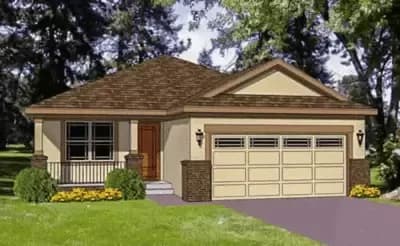 3 Bed House Plan with All the Basics and More - 1216 Sq Ft