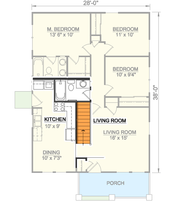 Plan 12727MA: Craftsman Starter Home - Floor Plan - Optional - Bungalow, Cottage, Country, Craftsman, Northwest, Ranch, Southern, Traditional