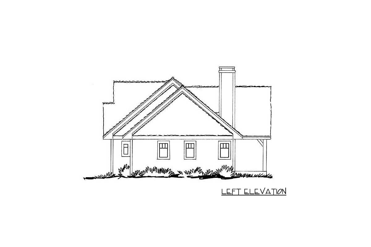 Plan 12913KN: 3 Bed House Plan with Vaulted Living Room and Master Suite - Image #24 - Cabin, Country, Craftsman, Mountain, Rustic, Vacation