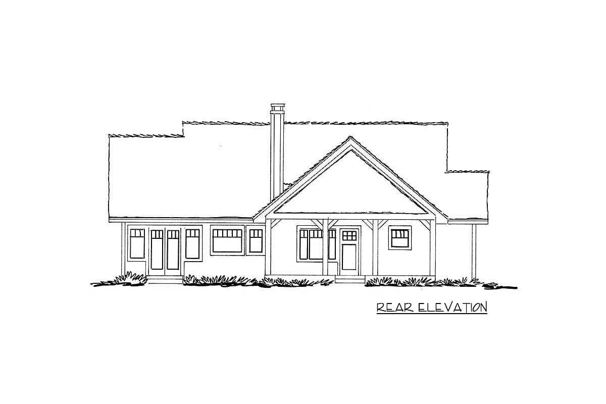 Plan 12913KN: 3 Bed House Plan with Vaulted Living Room and Master Suite - Image #25 - Cabin, Country, Craftsman, Mountain, Rustic, Vacation