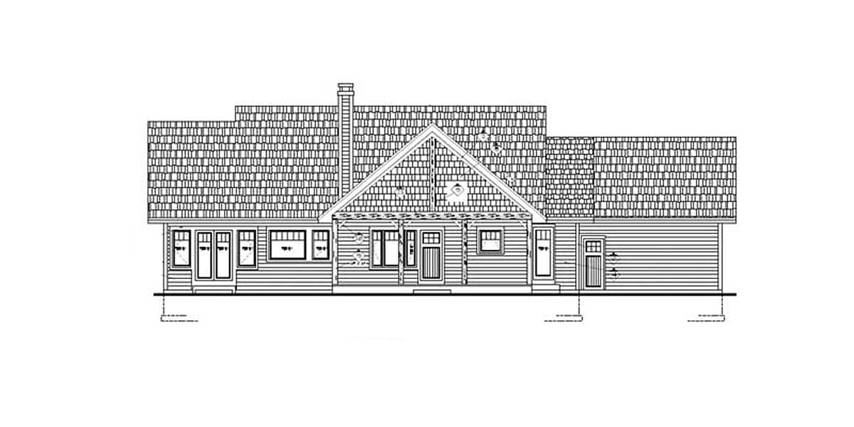 Plan 12914KN: 3 Bed House Plan with Vaulted Living Room and Master Suite - Image #10 - Craftsman, Mountain, Ranch, Rustic, Vacation