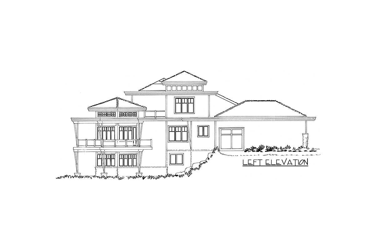 Plan 12928KN: Mountain Home Plan with Breathtaking Vaulted Living Room - Image #8 - Contemporary, Mid Century Modern, Mountain, Prairie, Rustic
