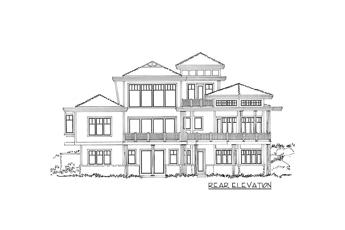 Plan 12928KN: Mountain Home Plan with Breathtaking Vaulted Living Room - Image #9 - Contemporary, Mid Century Modern, Mountain, Prairie, Rustic