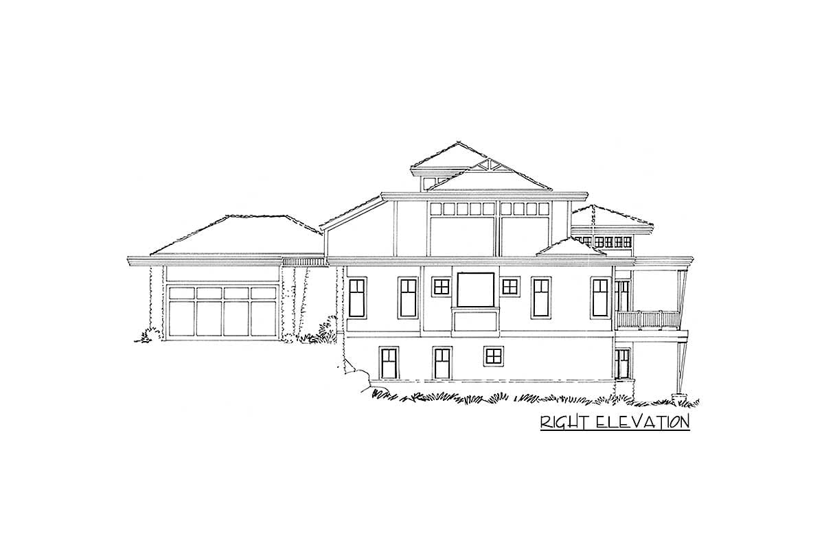 Plan 12928KN: Mountain Home Plan with Breathtaking Vaulted Living Room - Image #10 - Contemporary, Mid Century Modern, Mountain, Prairie, Rustic