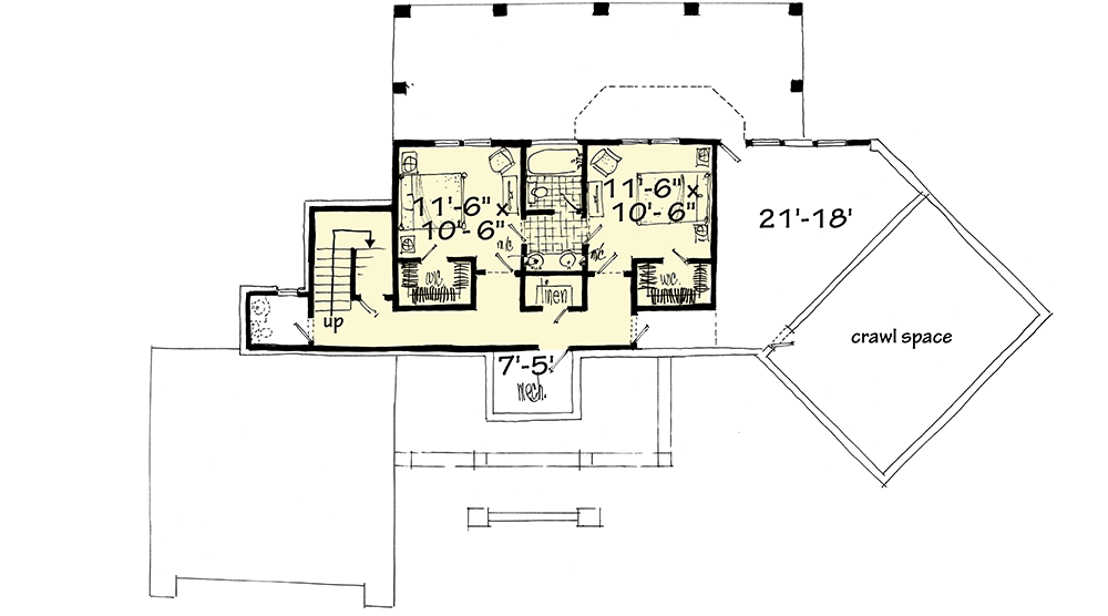 Plan 12932KN: Rustic Mountain Home Plan - Floor Plan - Lower Level - Craftsman, Mountain, Northwest, Rustic