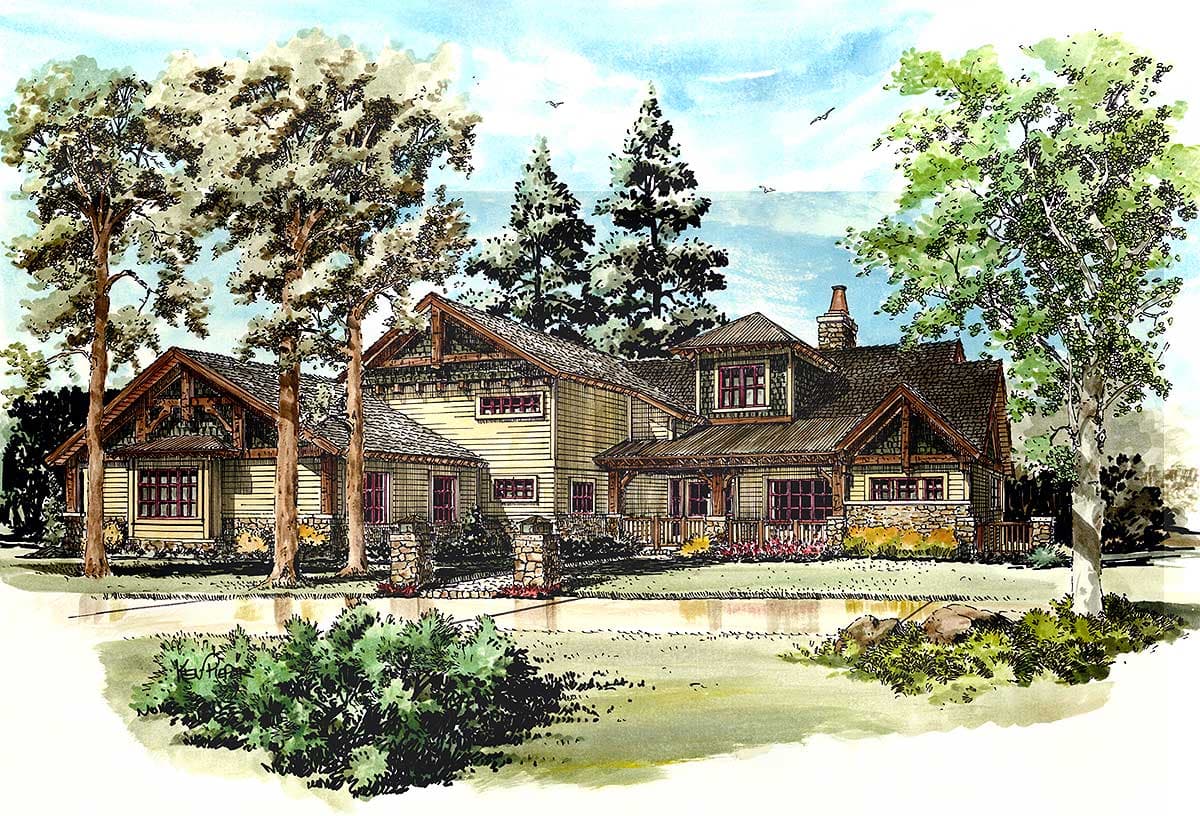 Plan 12933KN: Dream Mountain Home Plan - Image #7 - Cabin, Country, Craftsman, Mountain, Northwest, Rustic, Vacation