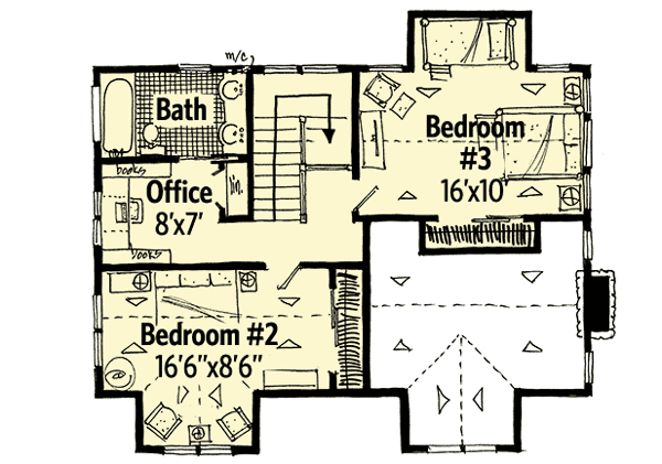 Plan 12936KN: Mountain Farmhouse Plan with Vaulted Living Room - Floor Plan - 2nd Floor - Cottage, Craftsman, Mountain, Rustic, Vacation