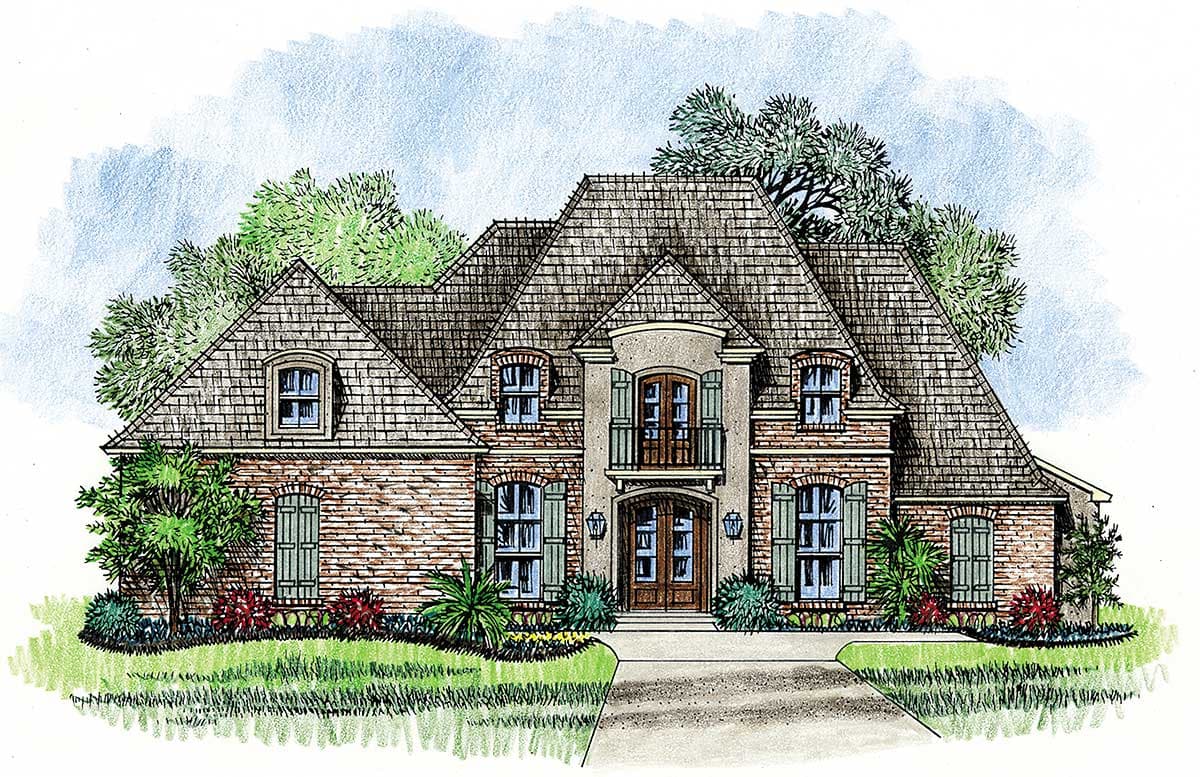 Plan 14127KB: Graceful and Elegant 4 Bed Acadian House Plan - Image #4 - Acadian, European, French Country, Louisiana-Style
