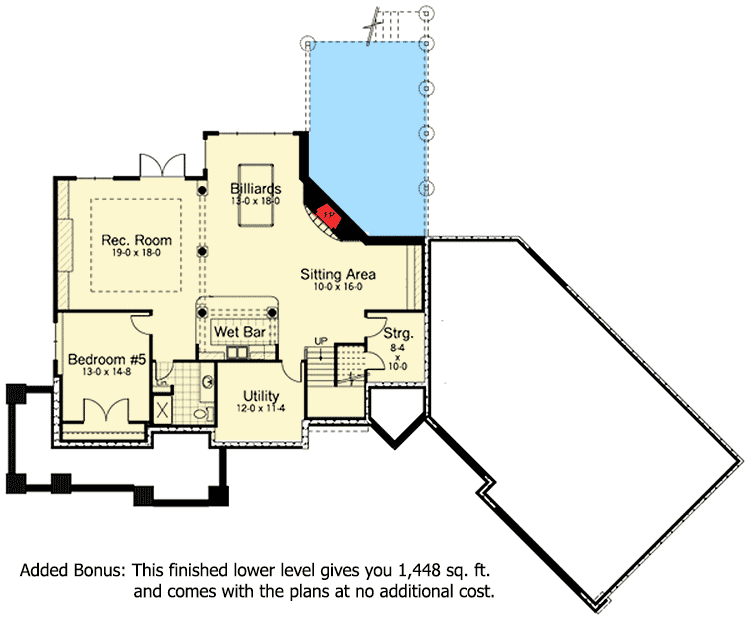 Plan 14462RK: 4-Bedroom Luxury Craftsman Home Plan - 3524 Sq Ft - Floor Plan - Basement - Craftsman, New American, Northwest, Traditional