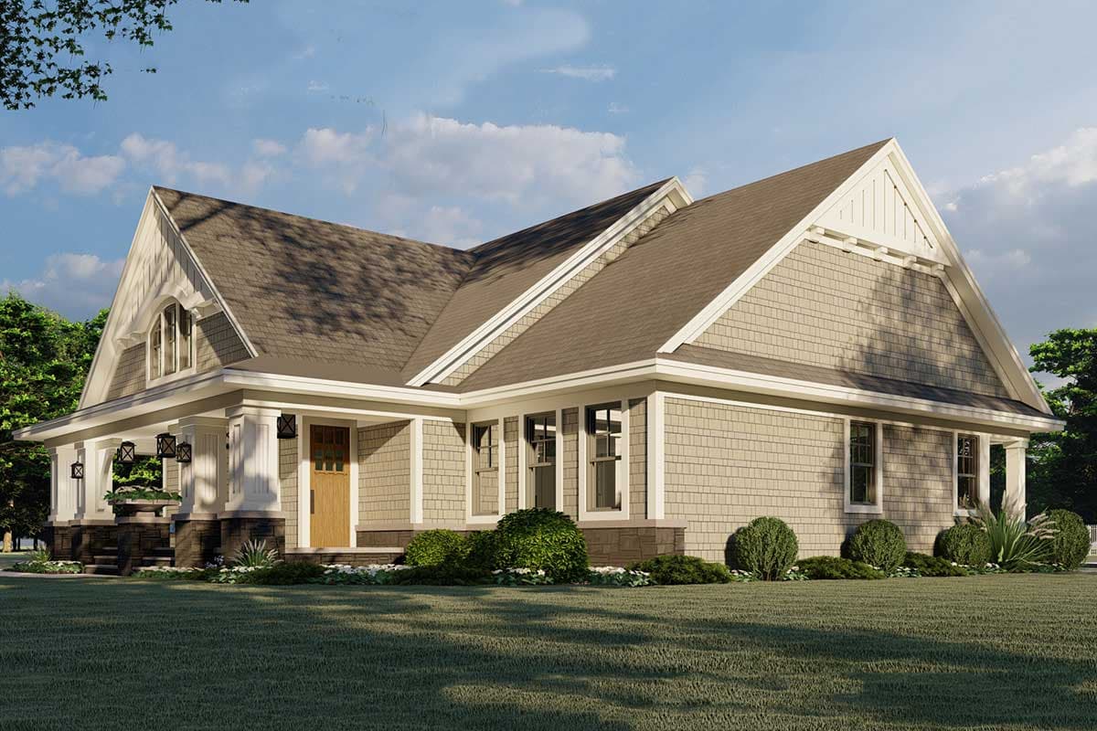 Plan 14568RK: Craftsman Home Plan with Flex Space and a Bonus Room Above 2-Car Garage - Image #7 - Country, Craftsman, Northwest