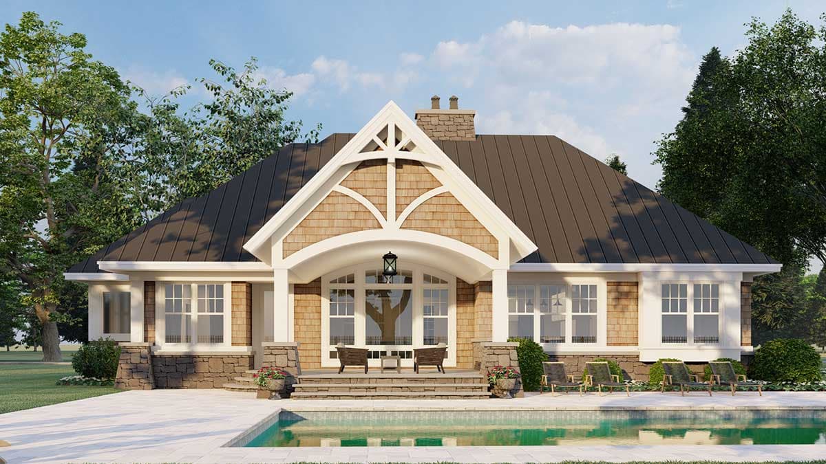 Plan 14575RK: Attractive and Affordable Getaway - Image #4 - Craftsman, Mountain, Northwest, Vacation