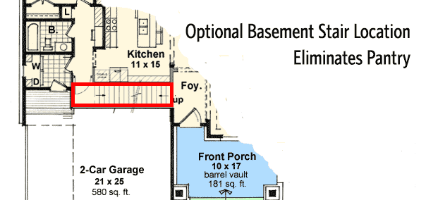 Plan 14575RK: Attractive and Affordable Getaway - Floor Plan - Basement stair location - Craftsman, Mountain, Northwest, Vacation