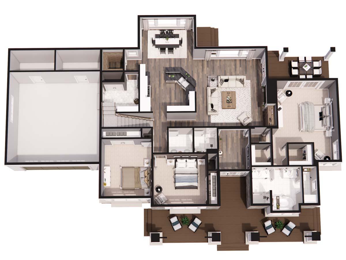 Plan 14601RK: Stylish Stone Craftsman Cottage - 1999 Sq Ft - Image #41 - Cottage, Country, Craftsman, Hill Country