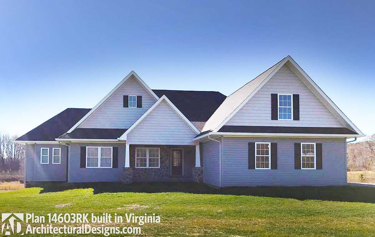 build gallery item - House Plan 14603RK comes to life in Virginia!