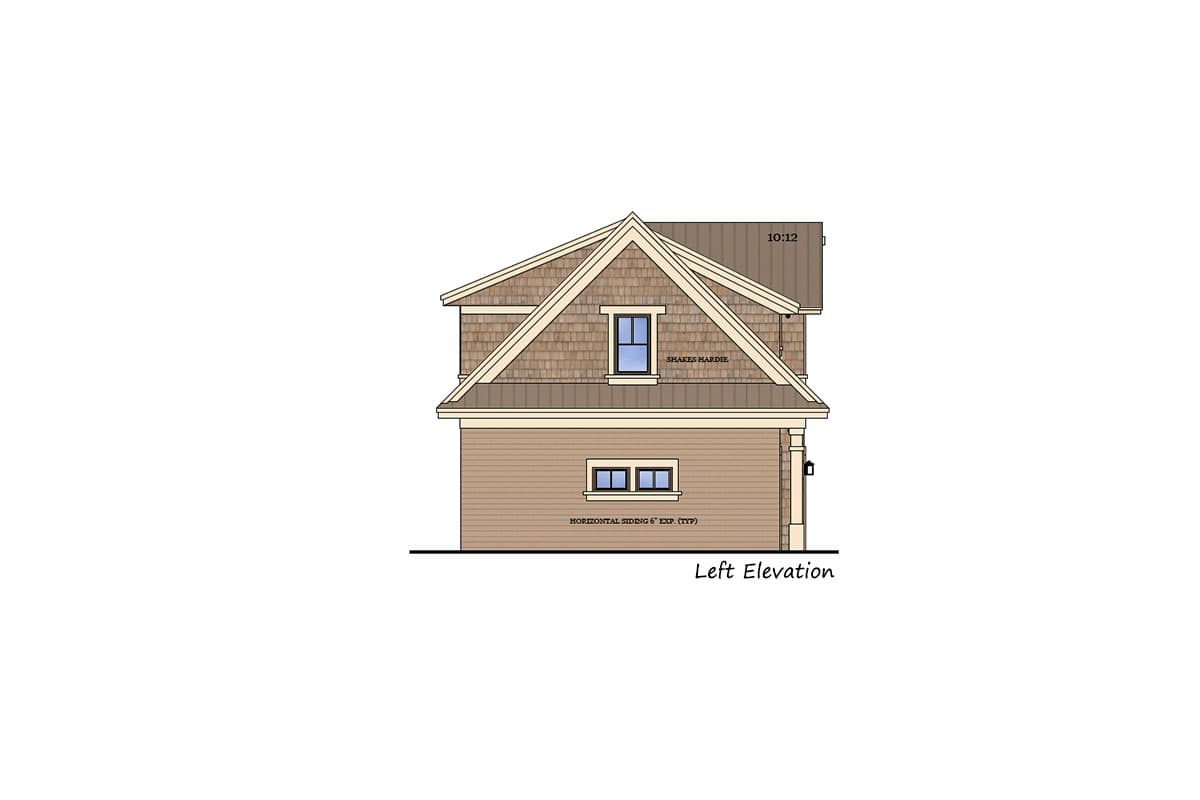 Plan 14631RK: 3 Car Garage with Apartment Above - 988 Sq Ft Garage and 938 Sq Ft Apartment - Image #8 - Carriage, Craftsman, New American