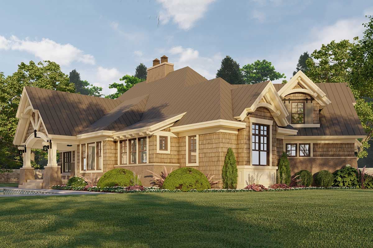 Plan 14635RK: Traditional Craftsman Style House Plan with Home Office and Great Room - 2177 Sq Ft - Image #6 - Craftsman, Mountain, Rustic, Traditional