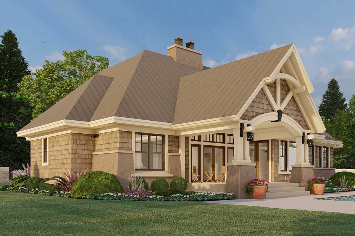 Plan 14635RK: Traditional Craftsman Style House Plan with Home Office and Great Room - 2177 Sq Ft - Image #9 - Craftsman, Mountain, Rustic, Traditional