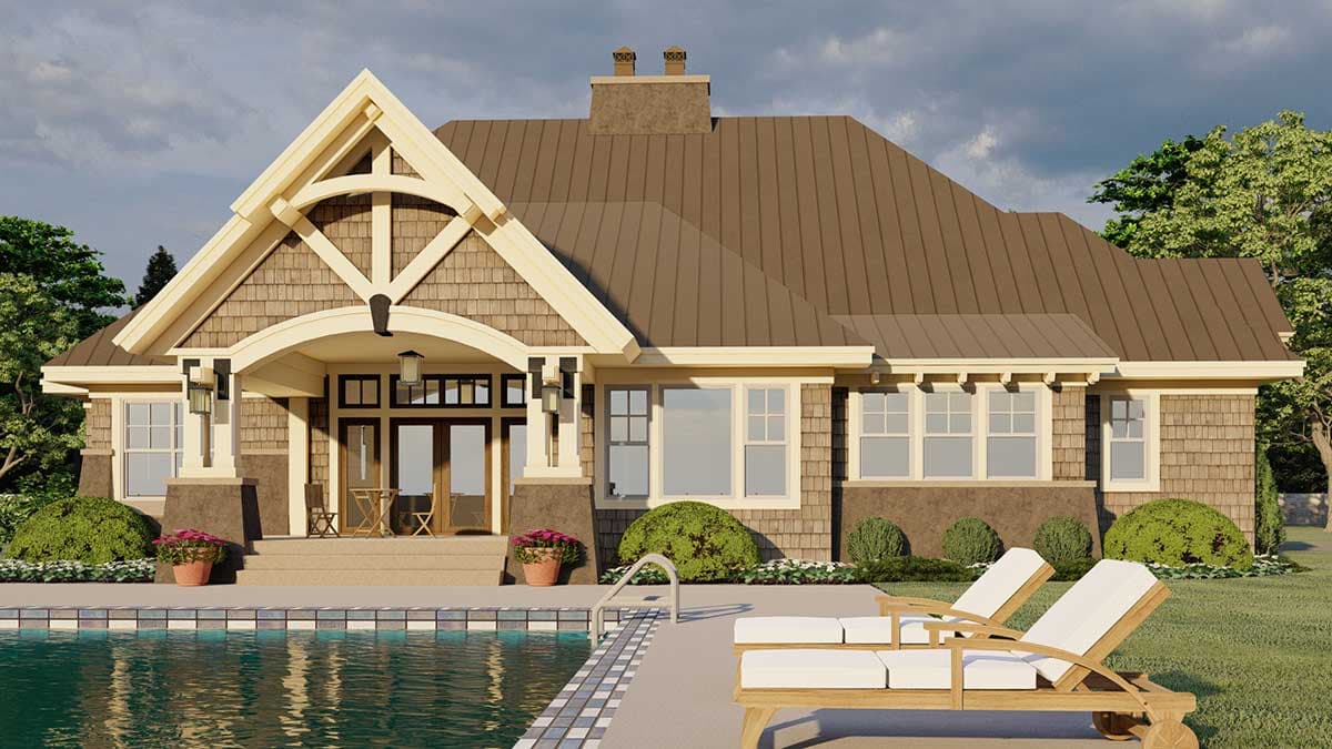 Plan 14636RK: 4-Bed Craftsman House Plan with Flex and Bonus Rooms - 2372 Sq Ft - Image #6 - Craftsman, Mountain, Northwest
