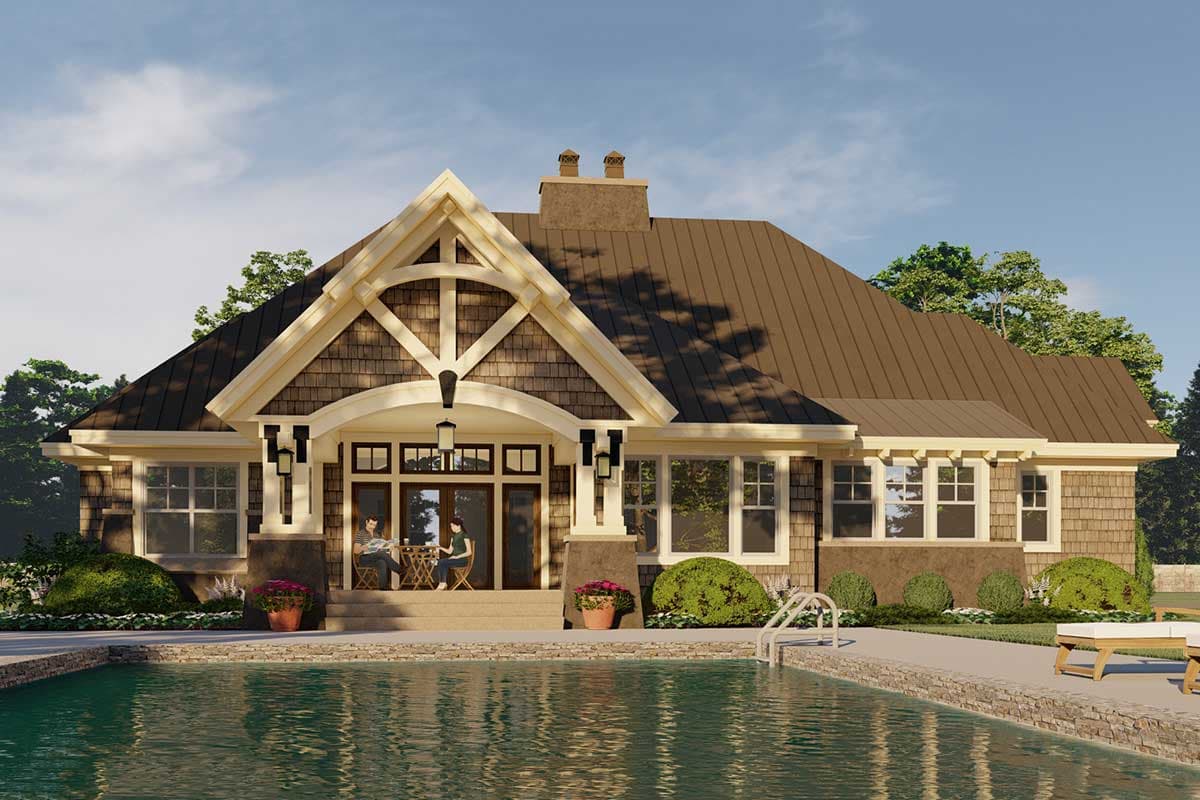 Plan 14636RK: 4-Bed Craftsman House Plan with Flex and Bonus Rooms - 2372 Sq Ft - Image #7 - Craftsman, Mountain, Northwest