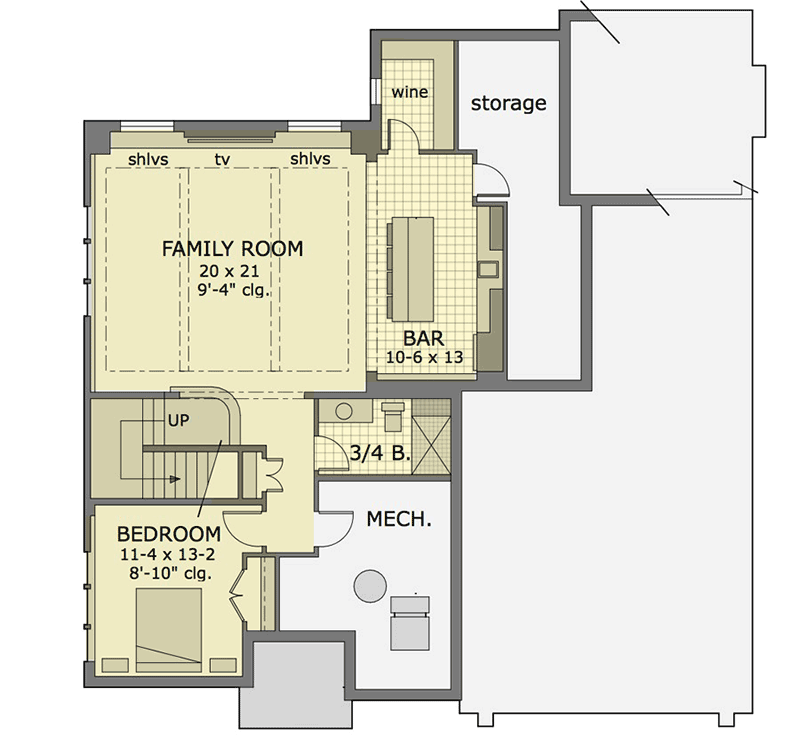 Plan 14637RK: Family Friendly Shingle Style House Plan - 3553 Sq Ft - Floor Plan - Optional Finished Lower Level - New American, Shingle, Traditional