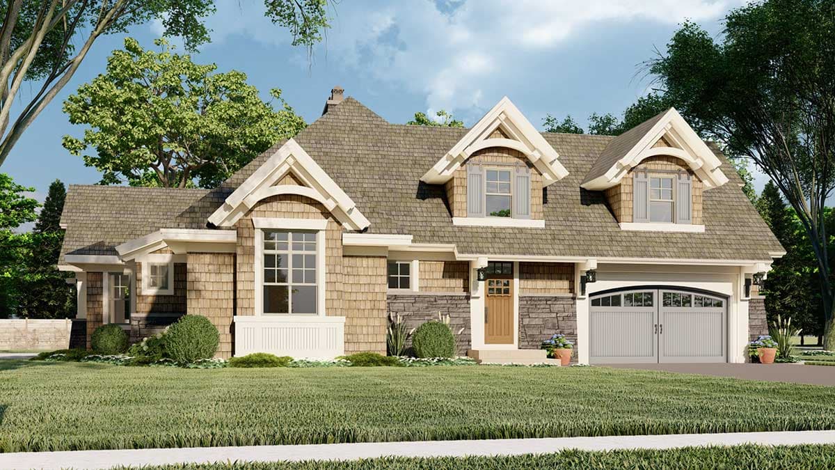 Plan 14648RK: Richly Detailed Craftsman House Plan - 2370 Sq Ft - Image #6 - Craftsman, Northwest, Shingle