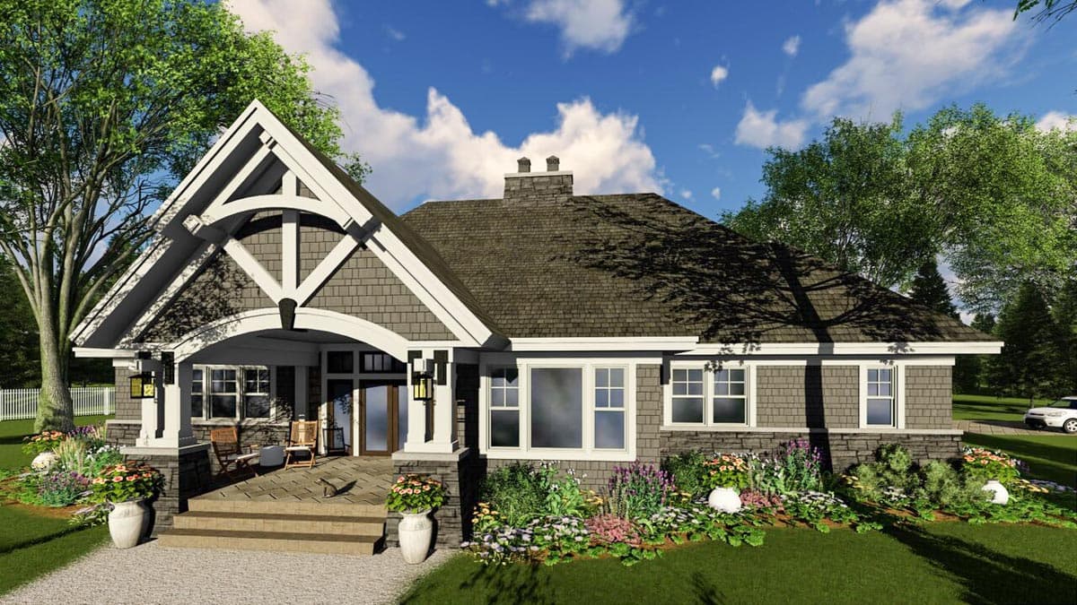 Plan 14650RK: Elegant Craftsman with Room to Grow - Image #8 - Craftsman, Northwest
