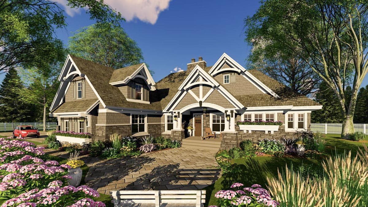 Plan 14650RK: Elegant Craftsman with Room to Grow - Image #10 - Craftsman, Northwest