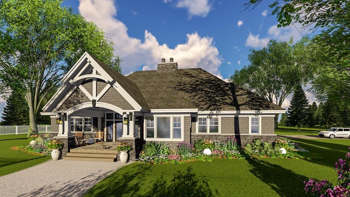 Plan 14650RK: Elegant Craftsman with Room to Grow - Image #7 - Craftsman, Northwest