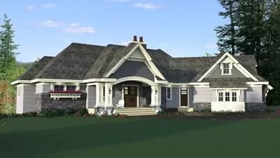 4 Bed 4 Bath Craftsman for a Sloping Lot