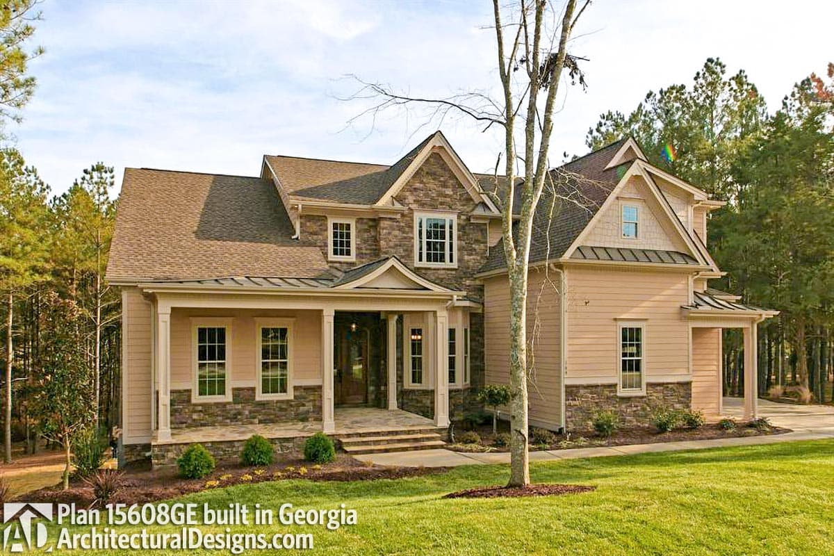 build gallery item - House Plan 15608GE comes to life in Georgia