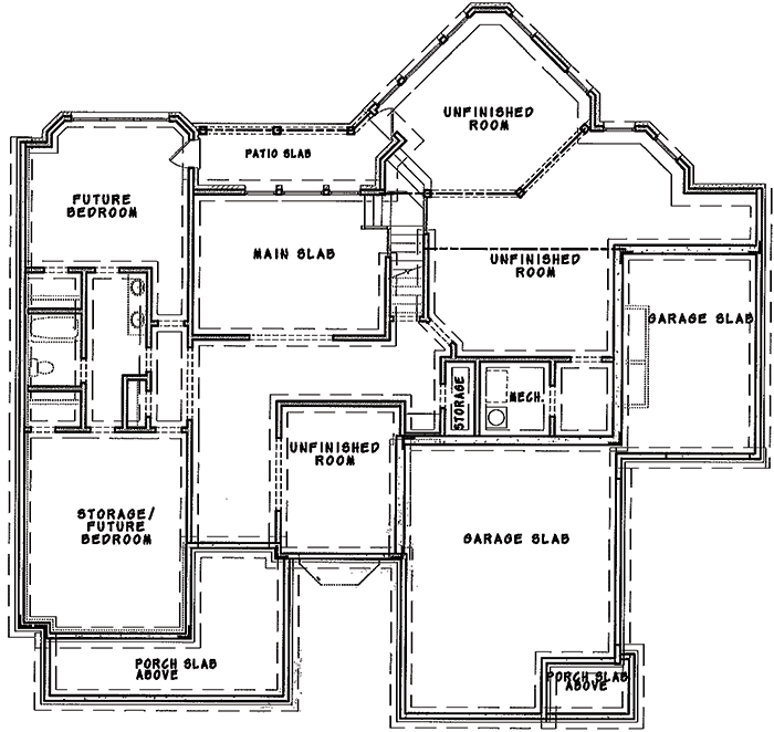 Plan 15608GE: Master-Down Classic House Plan - Floor Plan - Basement - European, Traditional