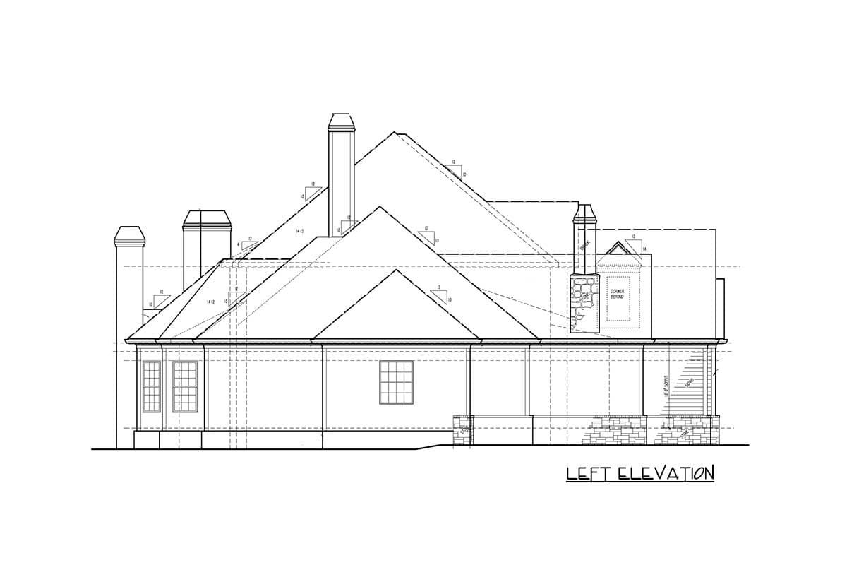 Plan 15611GE: Beautiful Master-Down House Plan - Image #13 - European, Traditional