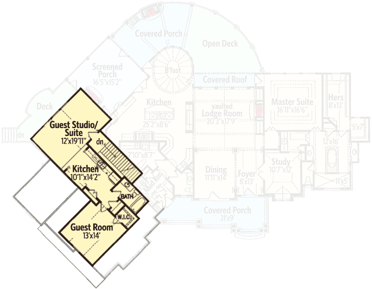 Plan 15623GE: Sweeping Views and Alternate Versions Abound - Floor Plan - Bonus - Country, Craftsman, Mountain, Rustic
