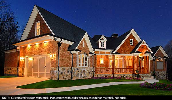 Plan 15624GE: Mountain Craftsman House Plan with Curved Rear Porch and Deck - 2343 Sq Ft - Image #4 - Craftsman, Mountain, Rustic