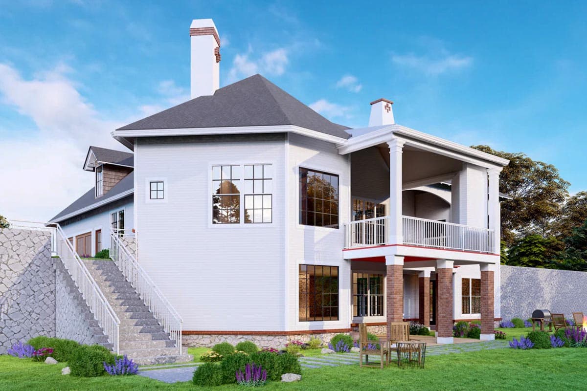 Plan 15636GE: Mountain Modern Farmhouse with Angled Lodge Room and Outdoor Fireplace - 2249 Sq Ft - Image #5 - Craftsman, Modern Farmhouse, Mountain, Ranch, Rustic