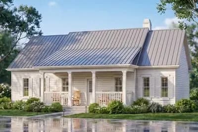 3-Bedroom Country Cottage House Plan with Outdoor Space in Back